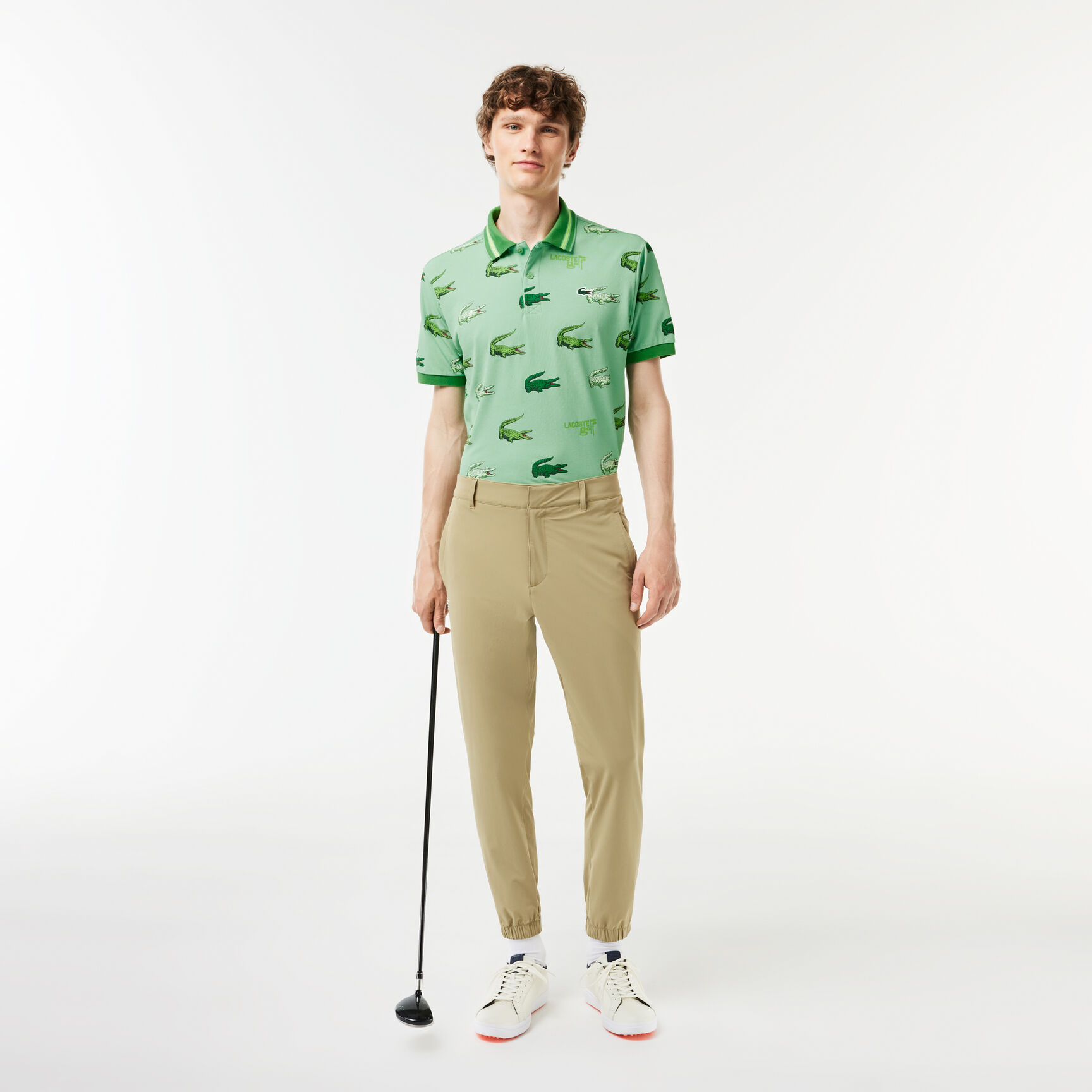 Men&rsquo;s Lacoste Golf Crocodile Print Polo Shirt - DH5181-00-BT2