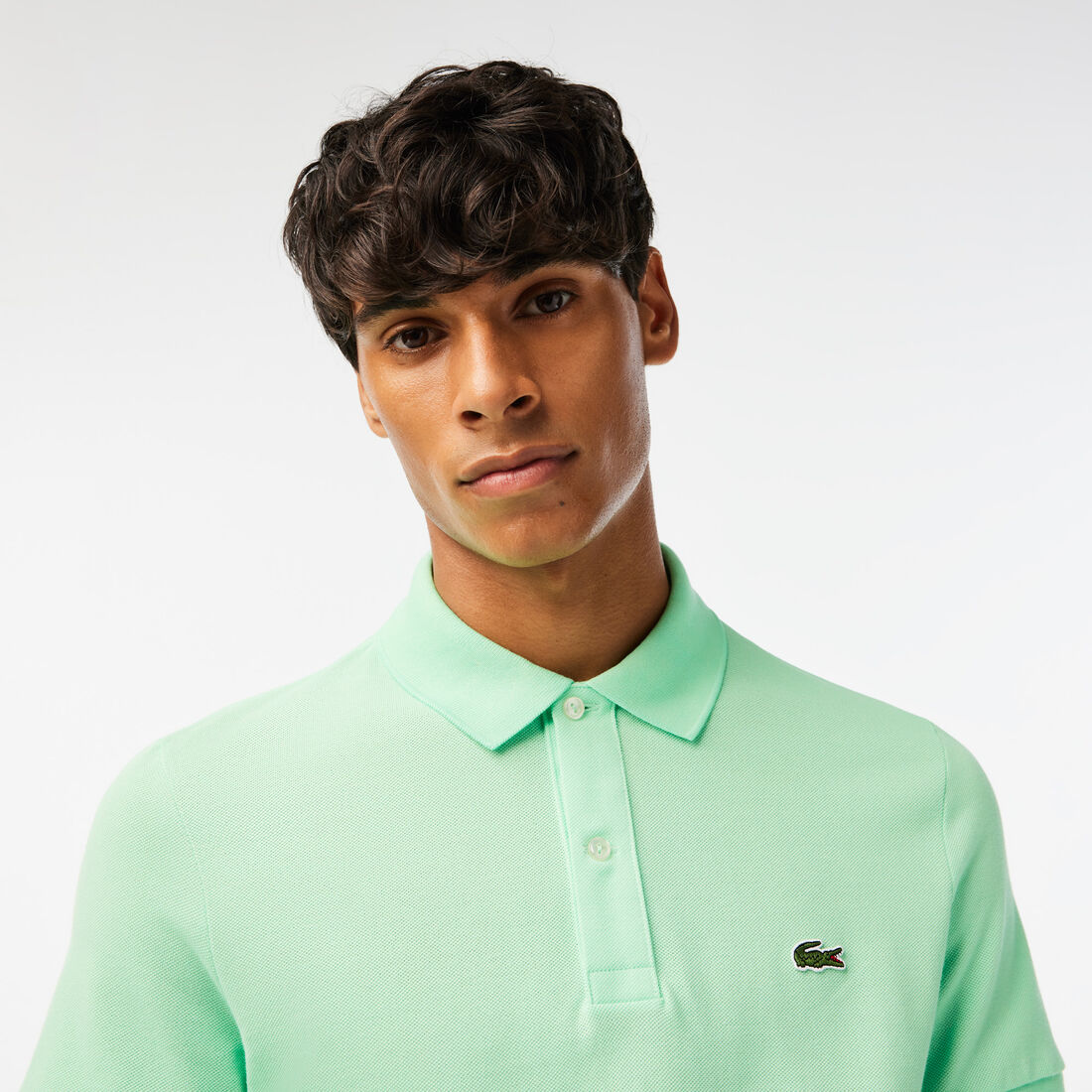 قميص بولو بيكيه بقصة ضيقة L.12.12 Original L.12.12 Slim Fit Petit Pique Cotton Polo Shirt - PH4012-00-0VZ