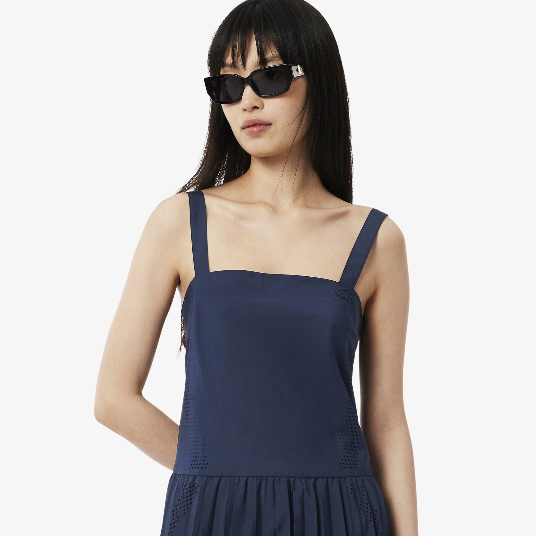 فستان طويل بحزام مطوي Long Pleated Strap Dress - EF9723-00-166