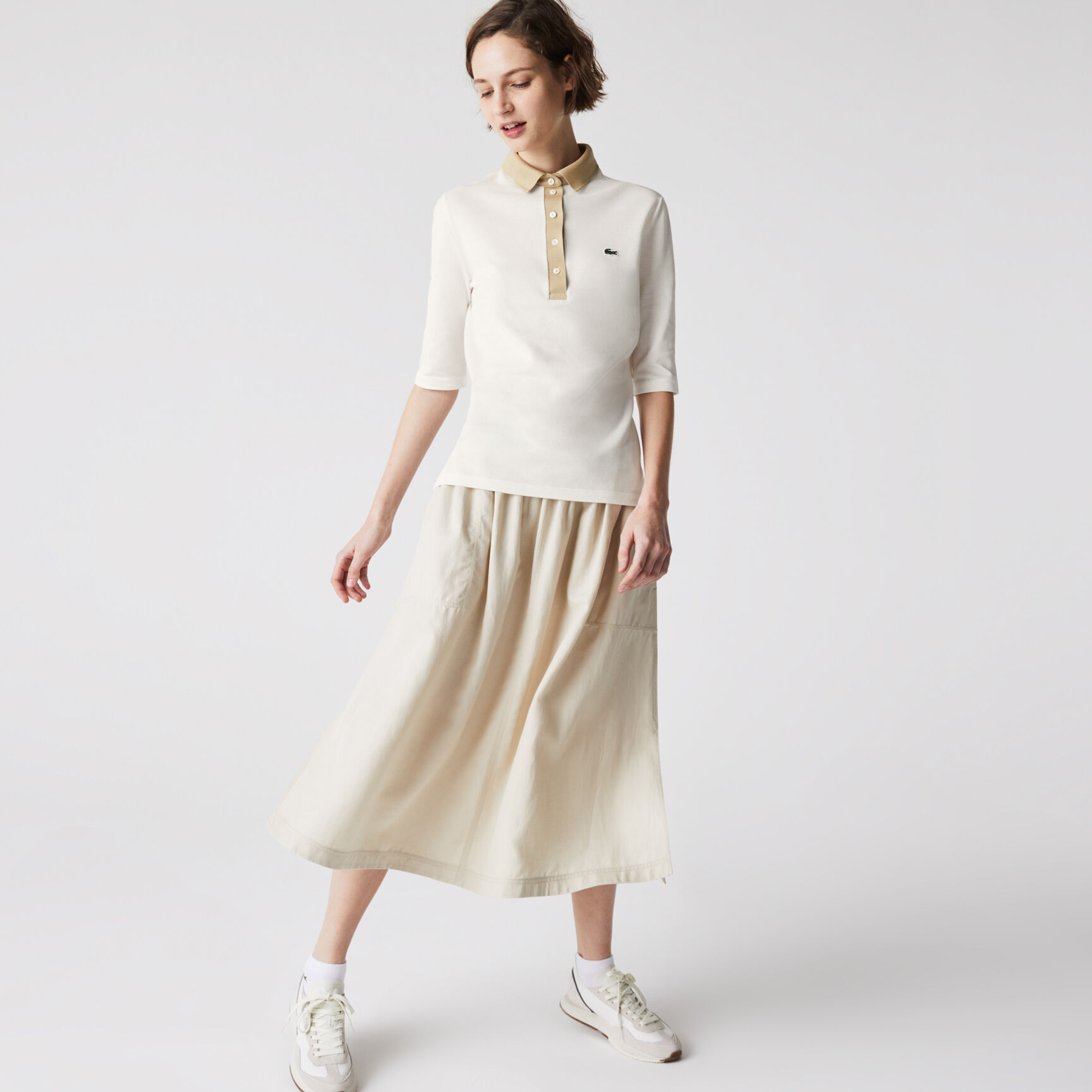 Women’s Lacoste Slim Fit Cotton Polo Shirt Women’s Lacoste Slim Fit Cotton Polo Shirt