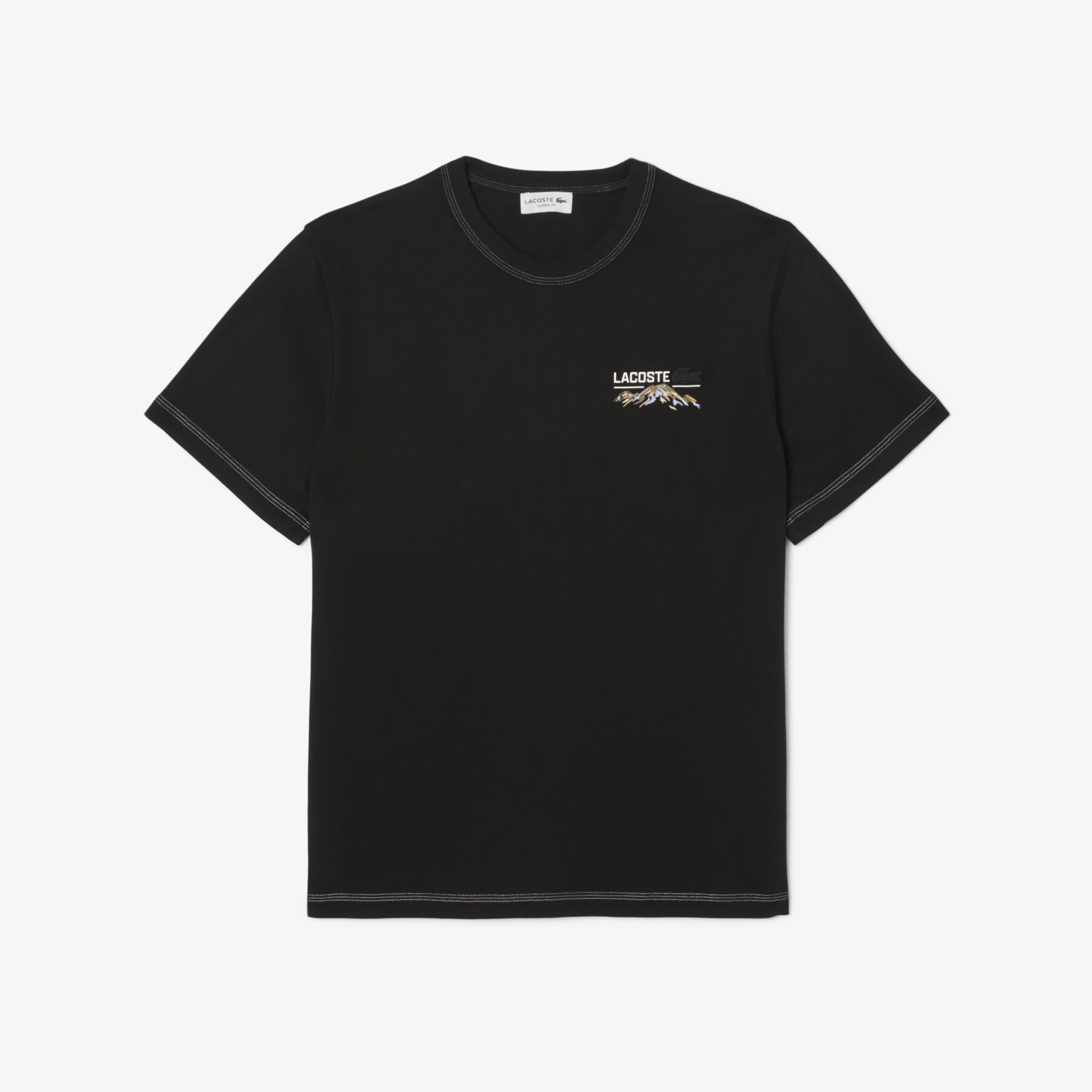 lacoste multi print jersey t shirt