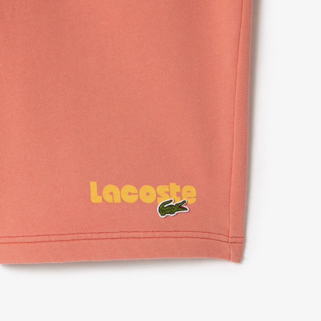 Washed Effect Lacoste Print Jogger Shorts Washed Effect Lacoste Print Jogger Shorts - GH7526-00-ZV9