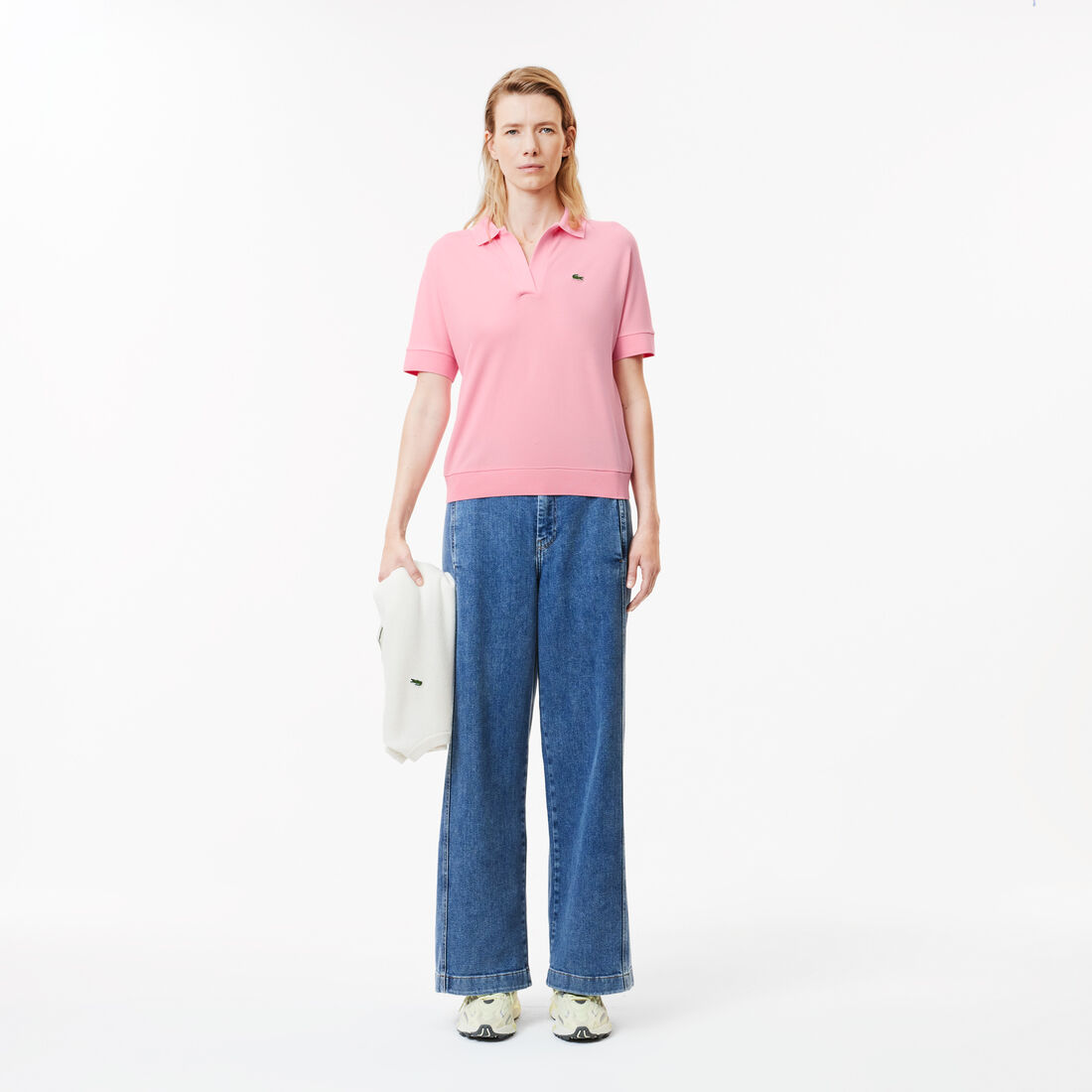 قميص بولو بيكيه سائل بياقة مفتوحة Open Neck Fluid Pique Polo Shirt - PF0504-00-7SY