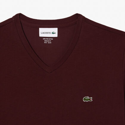 Lightweight Cotton Pima V Neck T-shirt