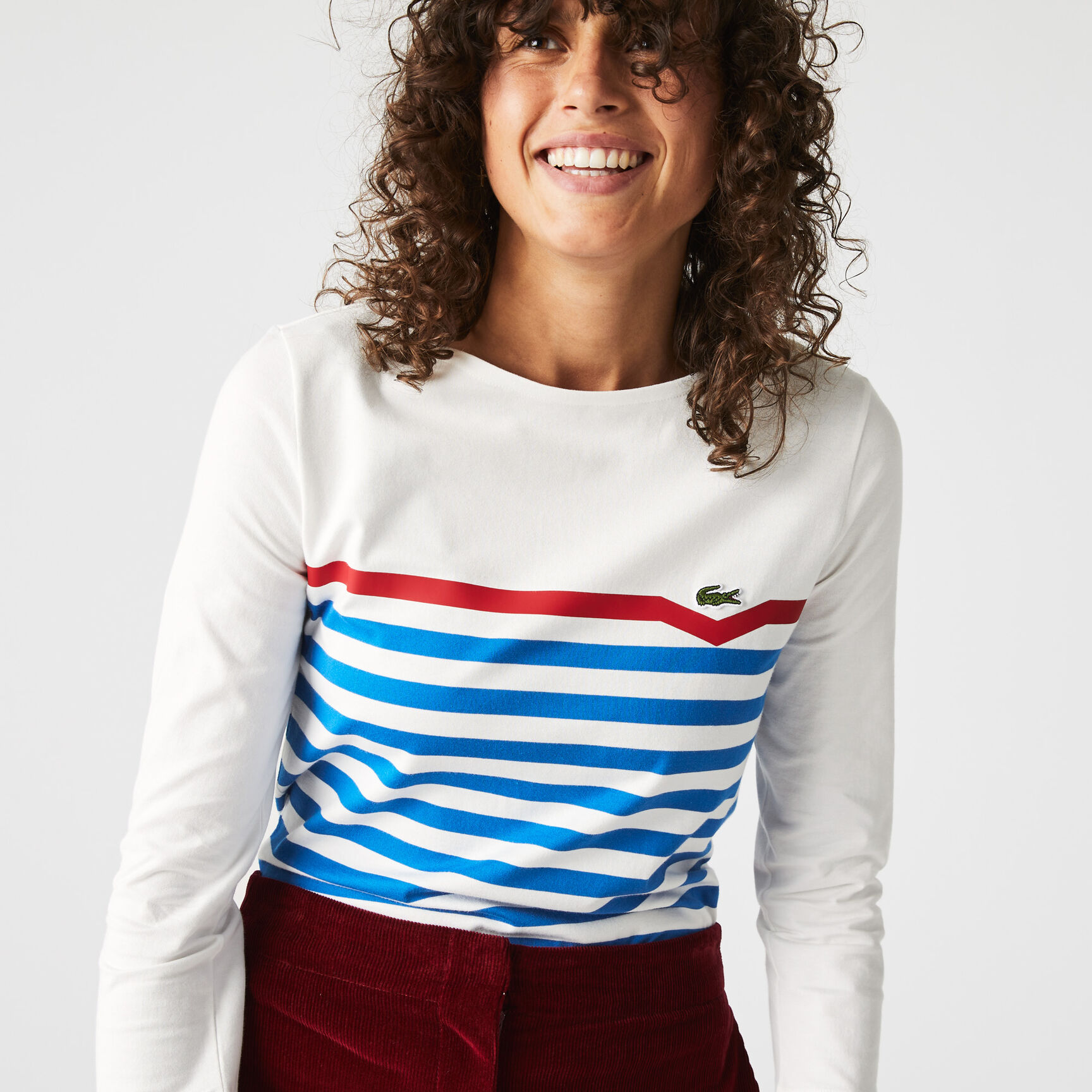 تيشيرت نسائي مخطط مصنوع في فرنسا من القطن العضوي تيشيرت نسائي مخطط مصنوع في فرنسا من القطن العضوي