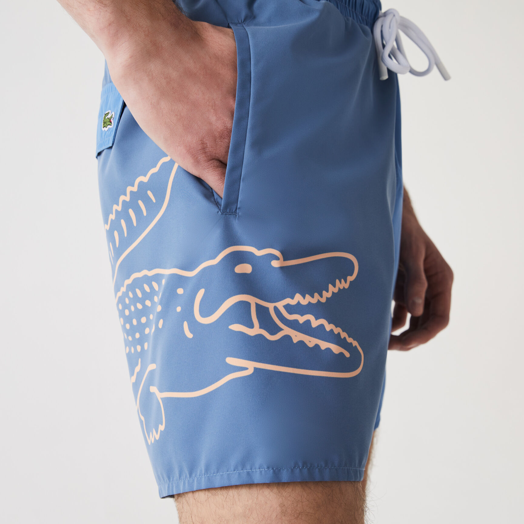 Men&rsquo;s Bicolor Crocodile Print Swimming Trunks