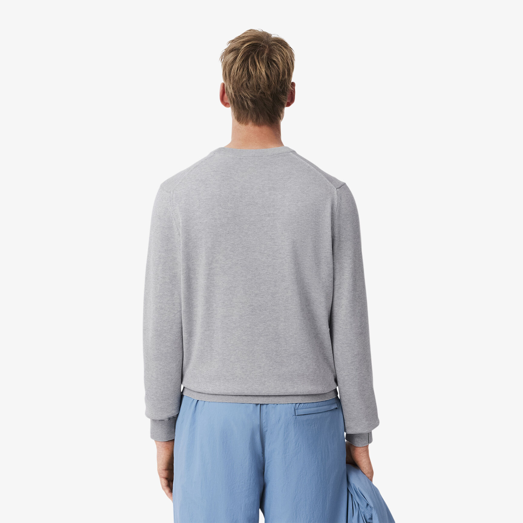 سترة قطنية أحادية اللون بياقة دائرية Monochrome Cotton Crew Neck Sweater - AH1985-00-CCA