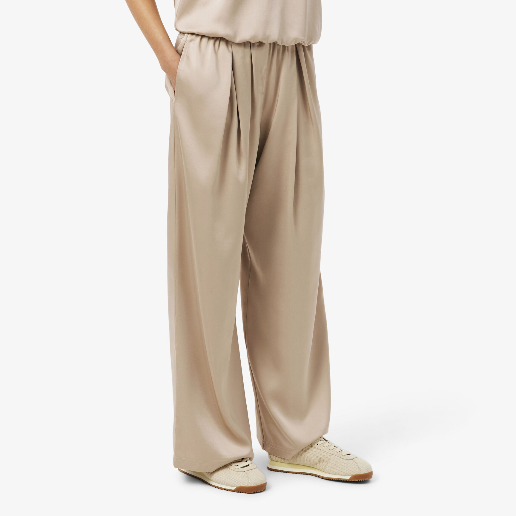 Oversized Elasticated Satin Pants - HF9801-00-X6F