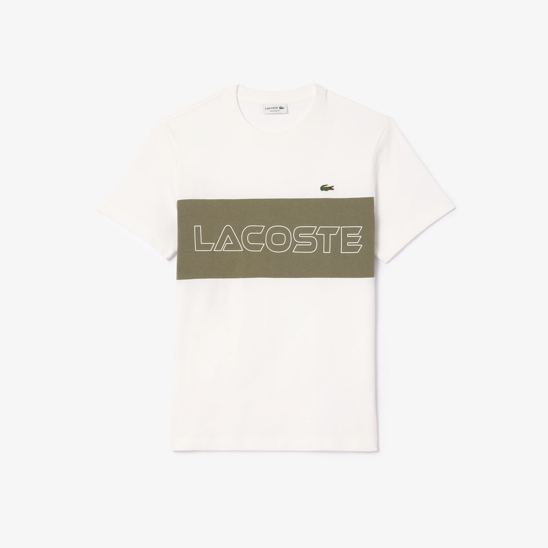 Lacoste Regular Fit Printed Colourblock T-shirt - TH1712-00-IMI