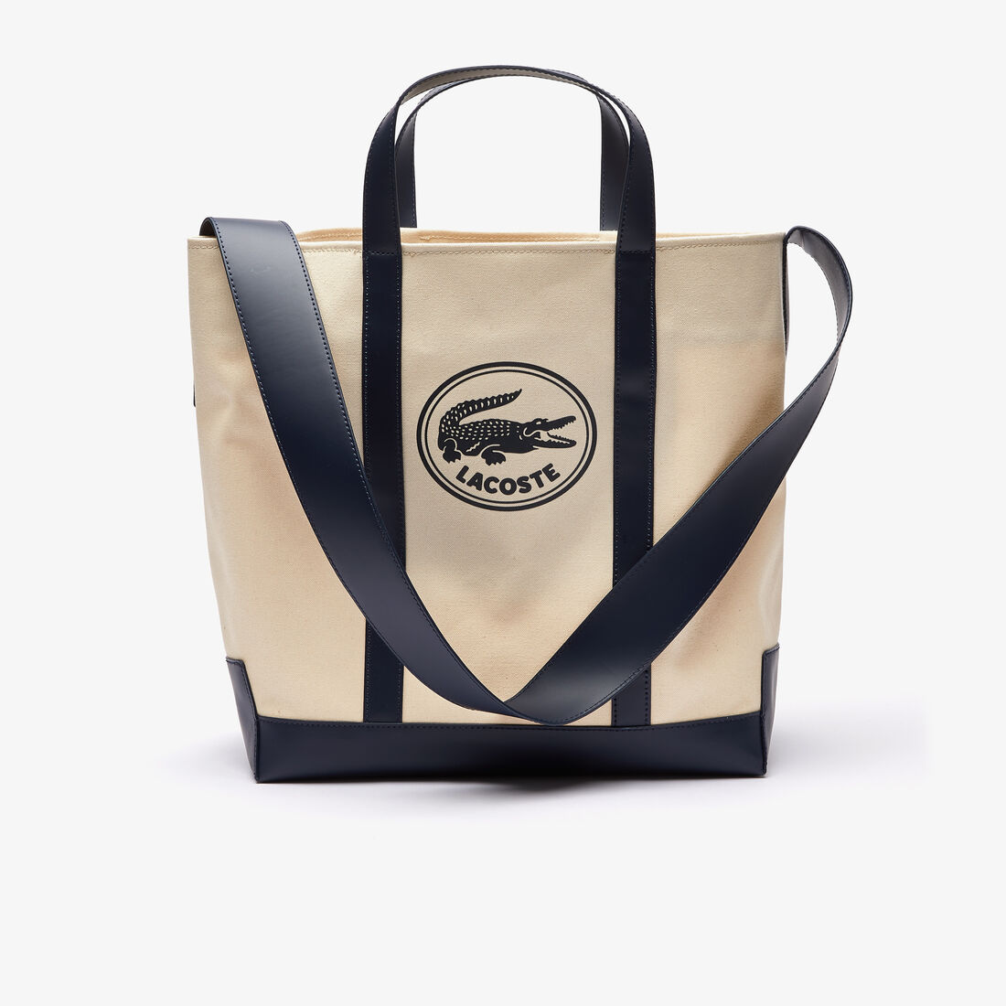 Women's L-Tote Contrast Handle And Badge Canvas Shopper Bag Women's L-Tote Contrast Handle And Badge Canvas Shopper Bag