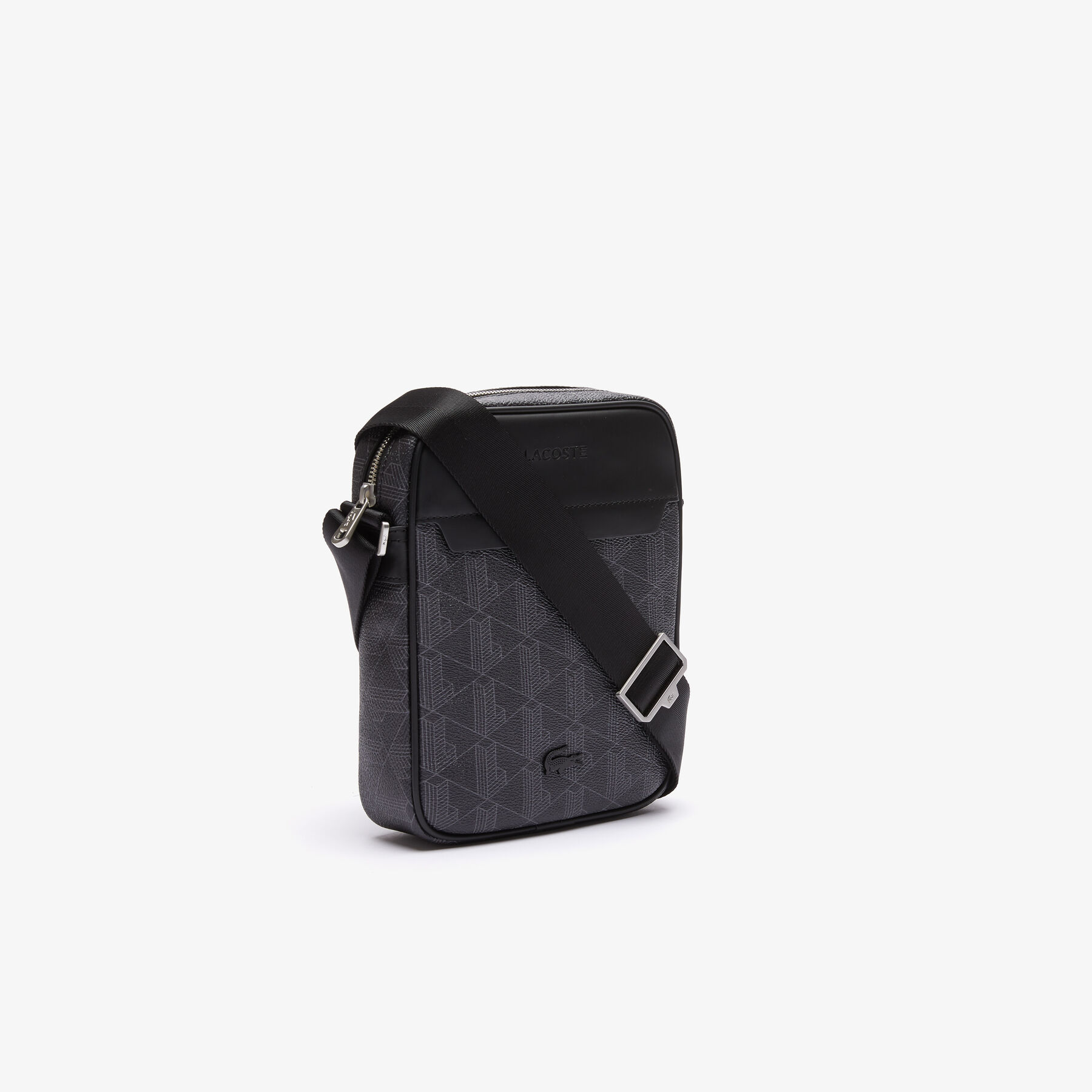 lacoste men s the blend monogram canvas vertical bag