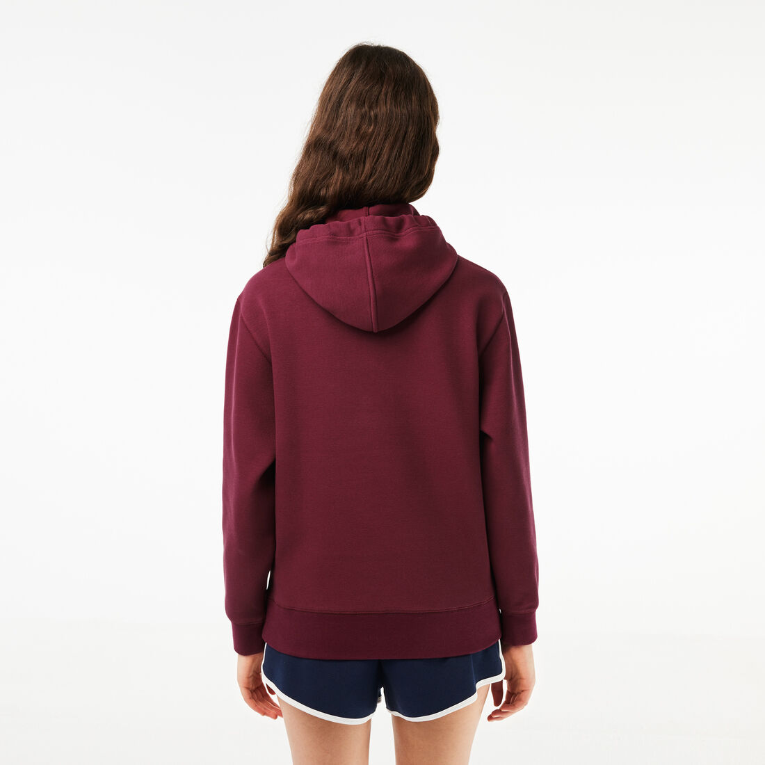 سويت شيرت لاكوست صوف بارز الملمس للنساء Women's Loose Fit Cotton Blend Jogger Hoodie - SF7099-00-YUP