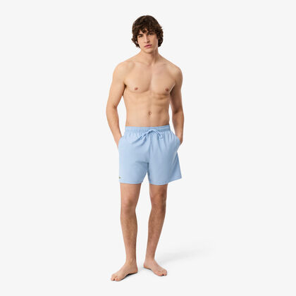 Mid Length Monochrome Swim Trunks
