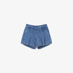 lacoste pleated denim skort