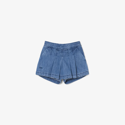 lacoste pleated denim skort