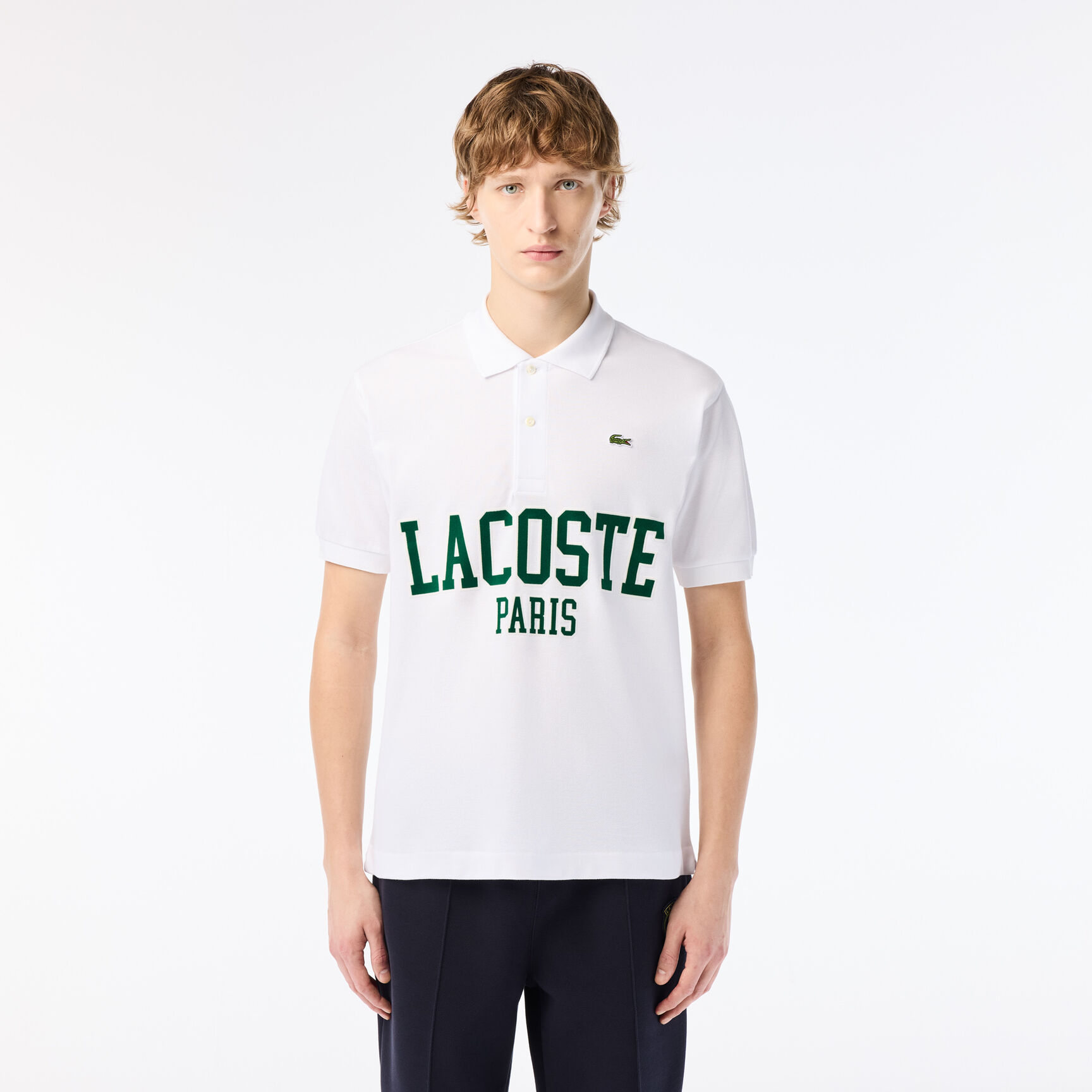 قميص بولو بيكيه L.12.12 أصلي من لاكوست Original L.12.12 Lacoste Flocked Pique Polo Shirt - PH7419-00-001