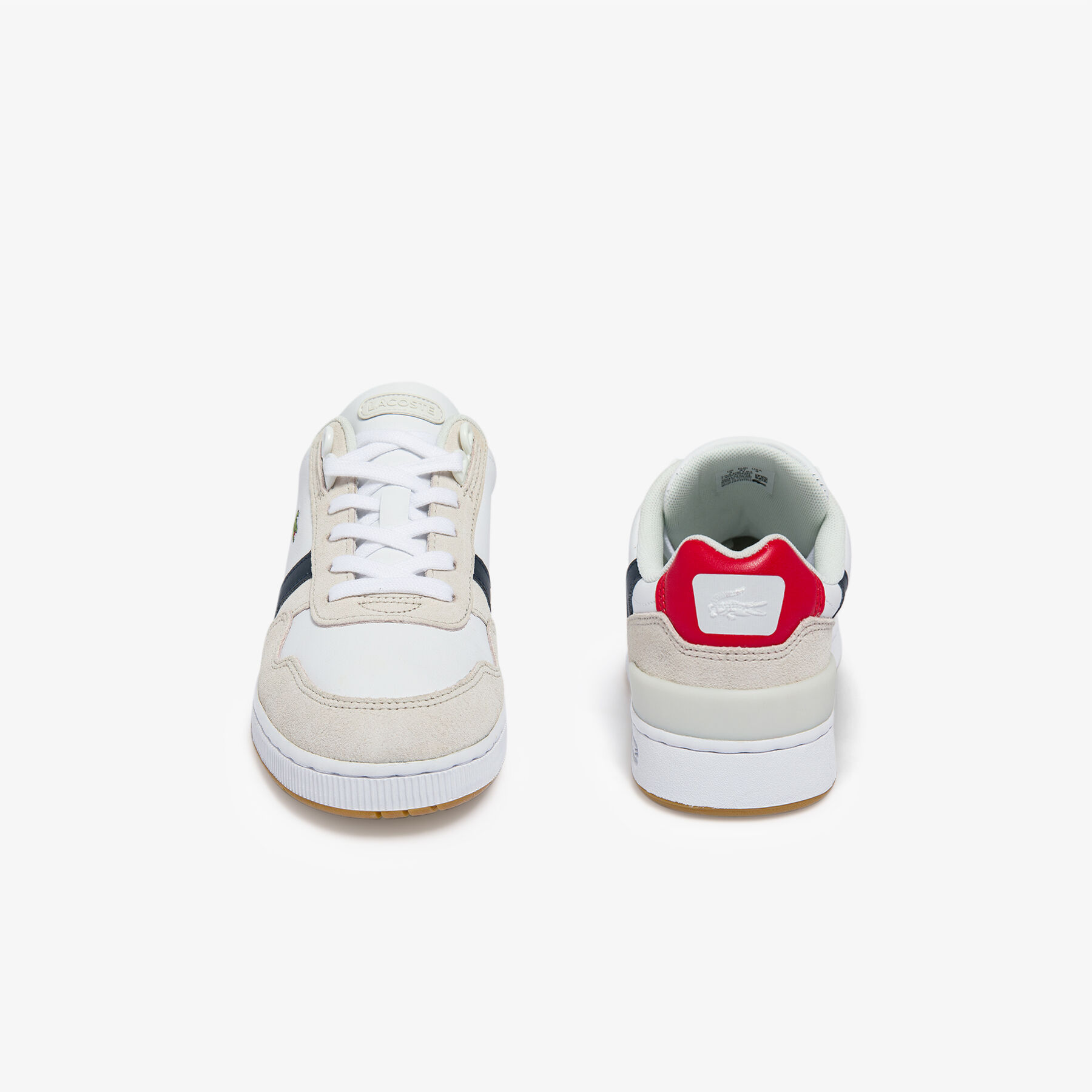 Women's T-Clip Tricolour Leather and Suede Trainers Women's T-Clip Tricolour Leather and Suede Trainers - 40SFA0043-407