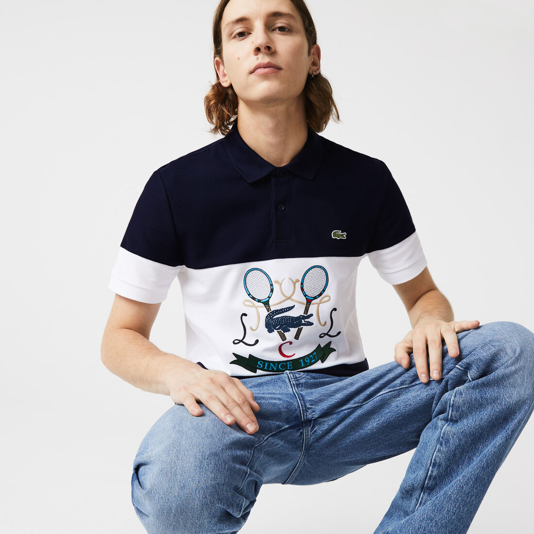 Men's Lacoste Regular Fit Tennis Embroidery Cotton Polo Shirt