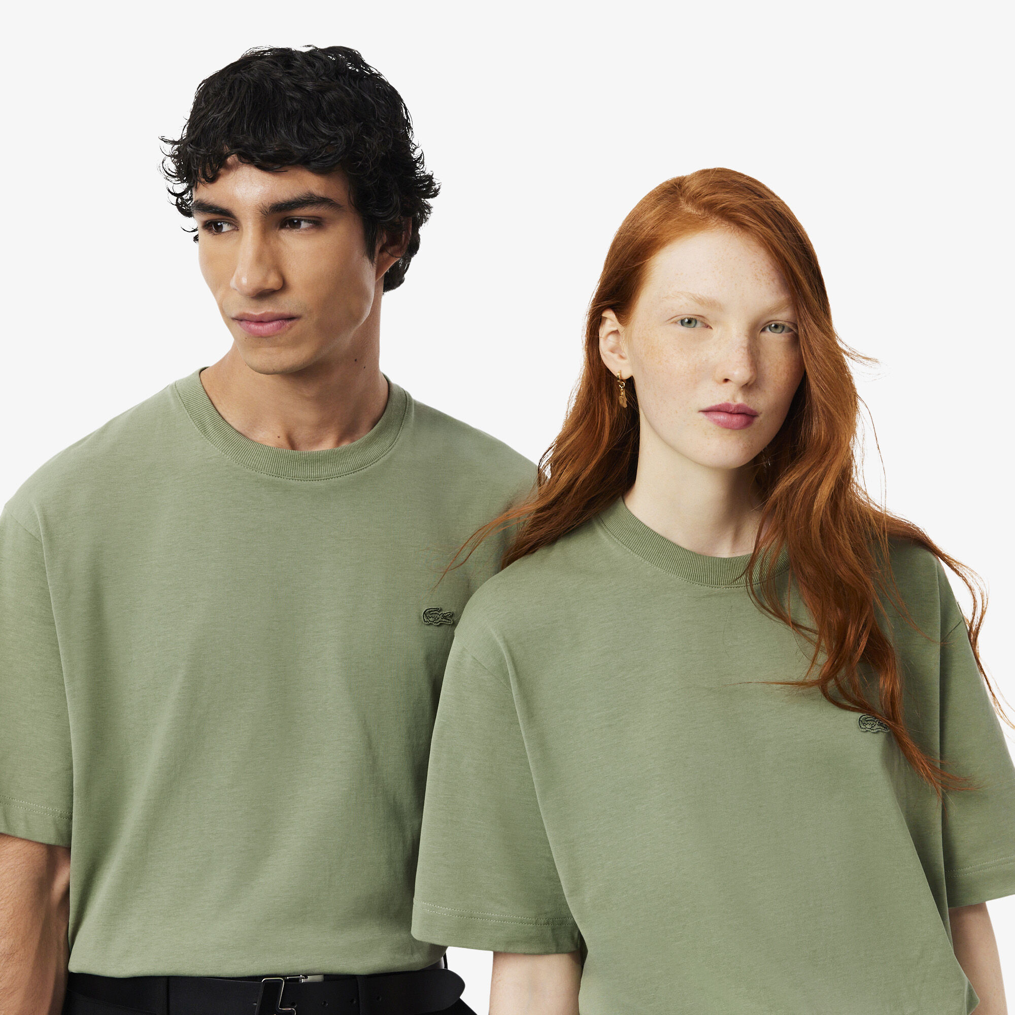 Loose Fit Heavy Jersey T-shirt, Green | LACOSTE UAE