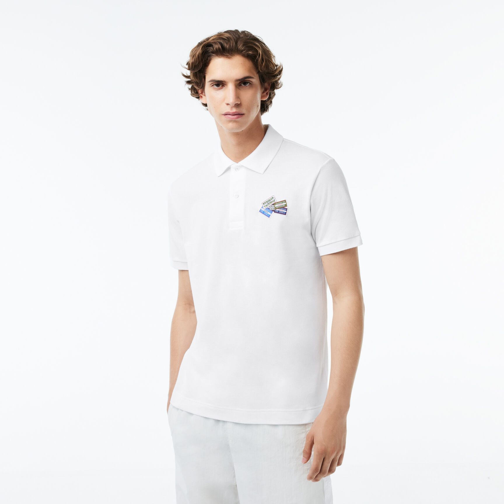Cotton Pique L.12.12 Badge Detail Polo Shirt Cotton Pique L.12.12 Badge Detail Polo Shirt - PH2052-00-001