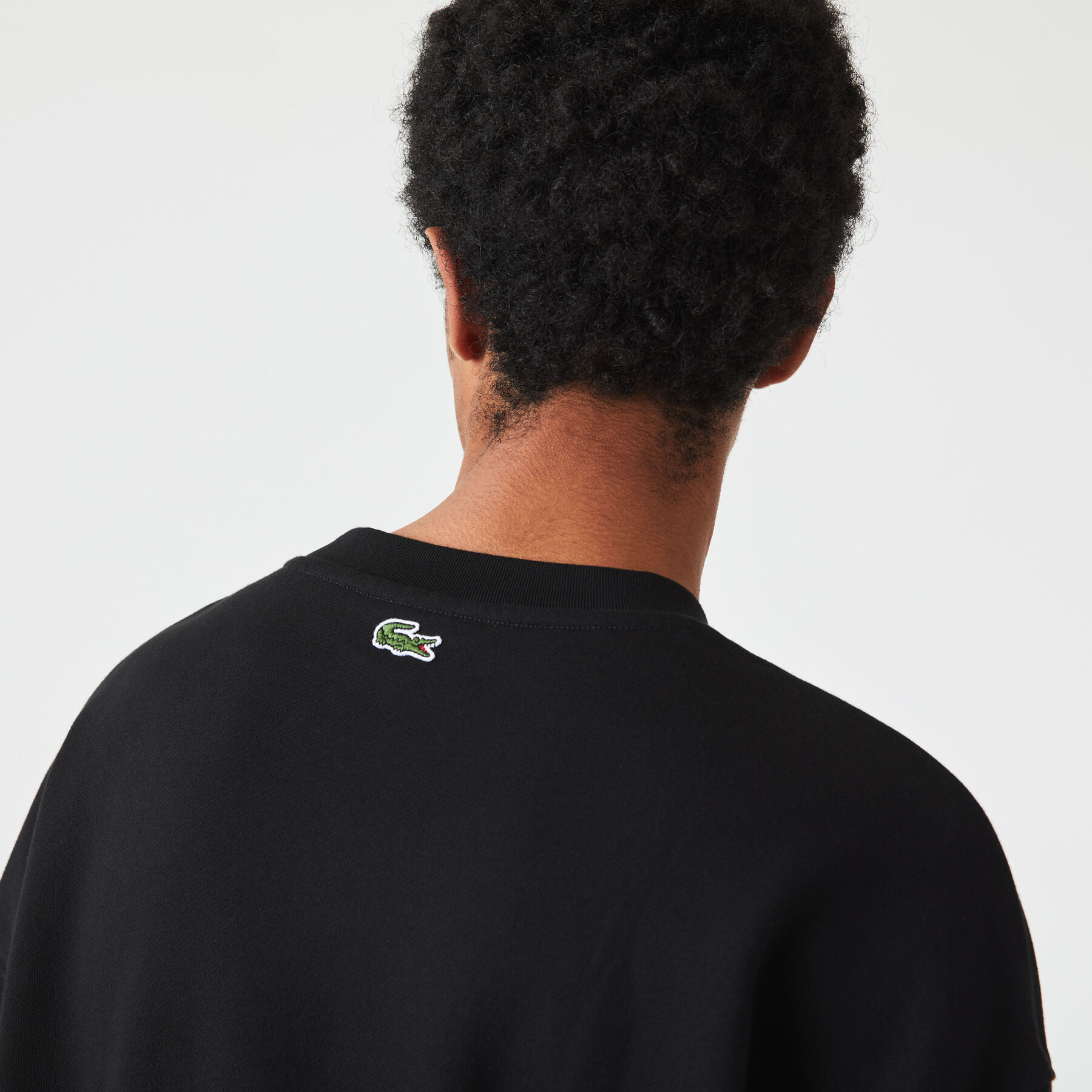 Men's Loose Fit Branded Monogram Print Sweatshirt lacoste men s loose fit branded monogram print sweatshirt