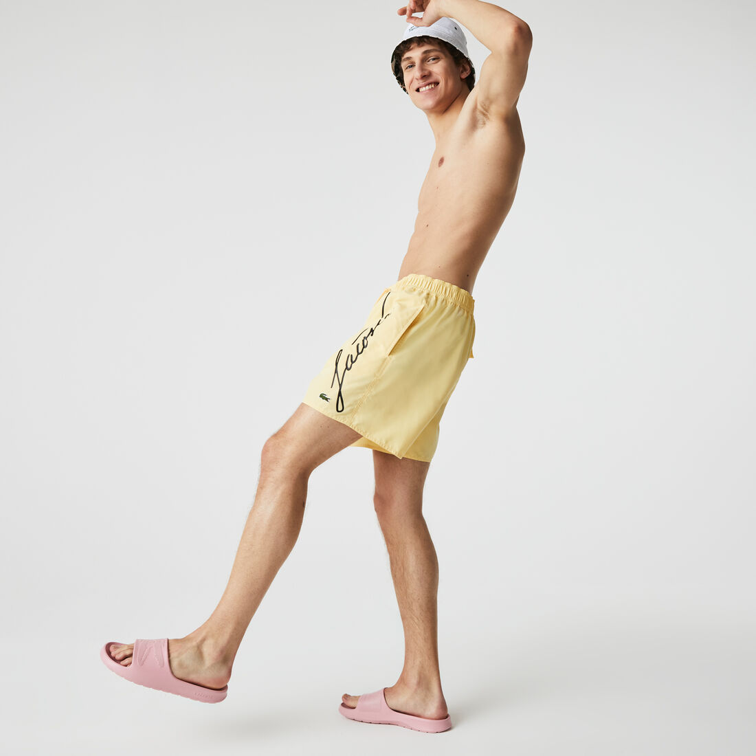 Men's Signature Print Light Swimming Trunks Men's Signature Print Light Swimming Trunks