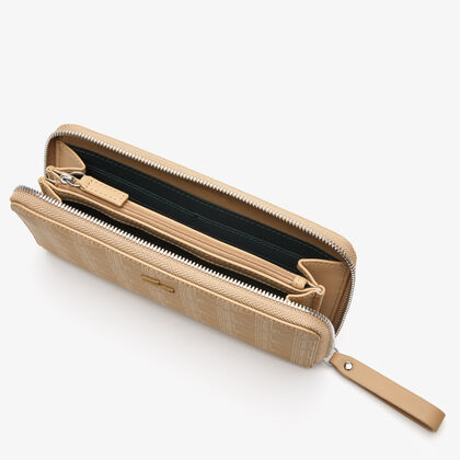 Women's Lacoste Monogram Print Zip Wallet