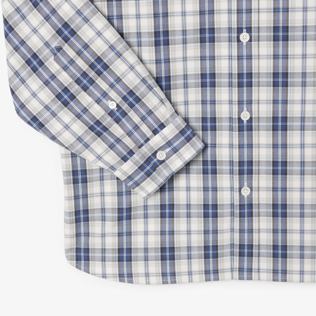 قميص بوبلين منقوش بقصّة عادية Regular Fit Poplin Plaid Shirt - CH5085-00-6IE
