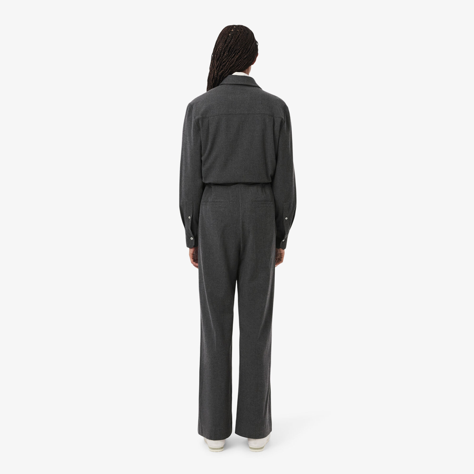 lacoste long sleeved flannel jumpsuit