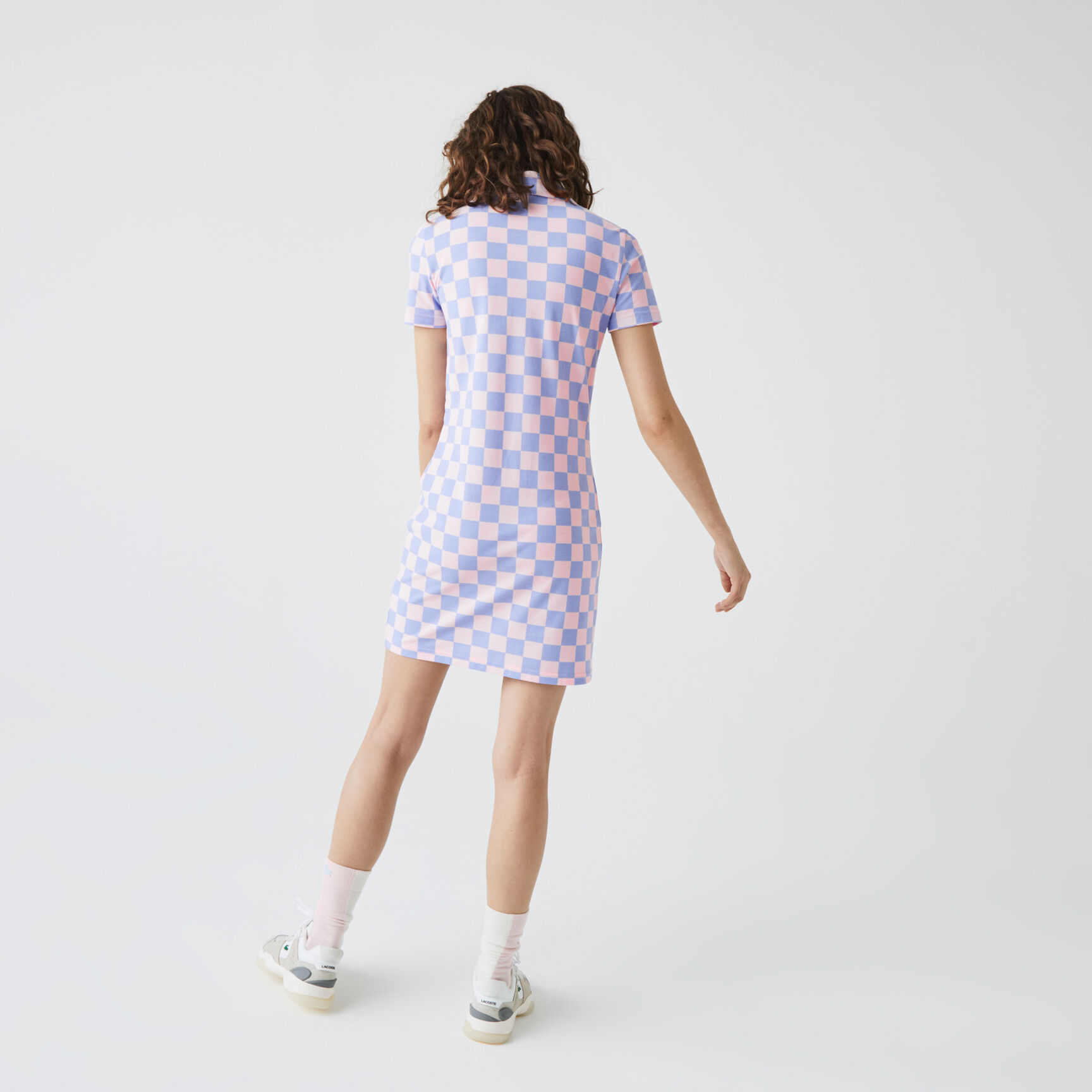 Women’s Lacoste LIVE Checkerboard Pattern Cotton Piqué Polo Dress Women’s Lacoste LIVE Checkerboard Pattern Cotton Piqué Polo Dress