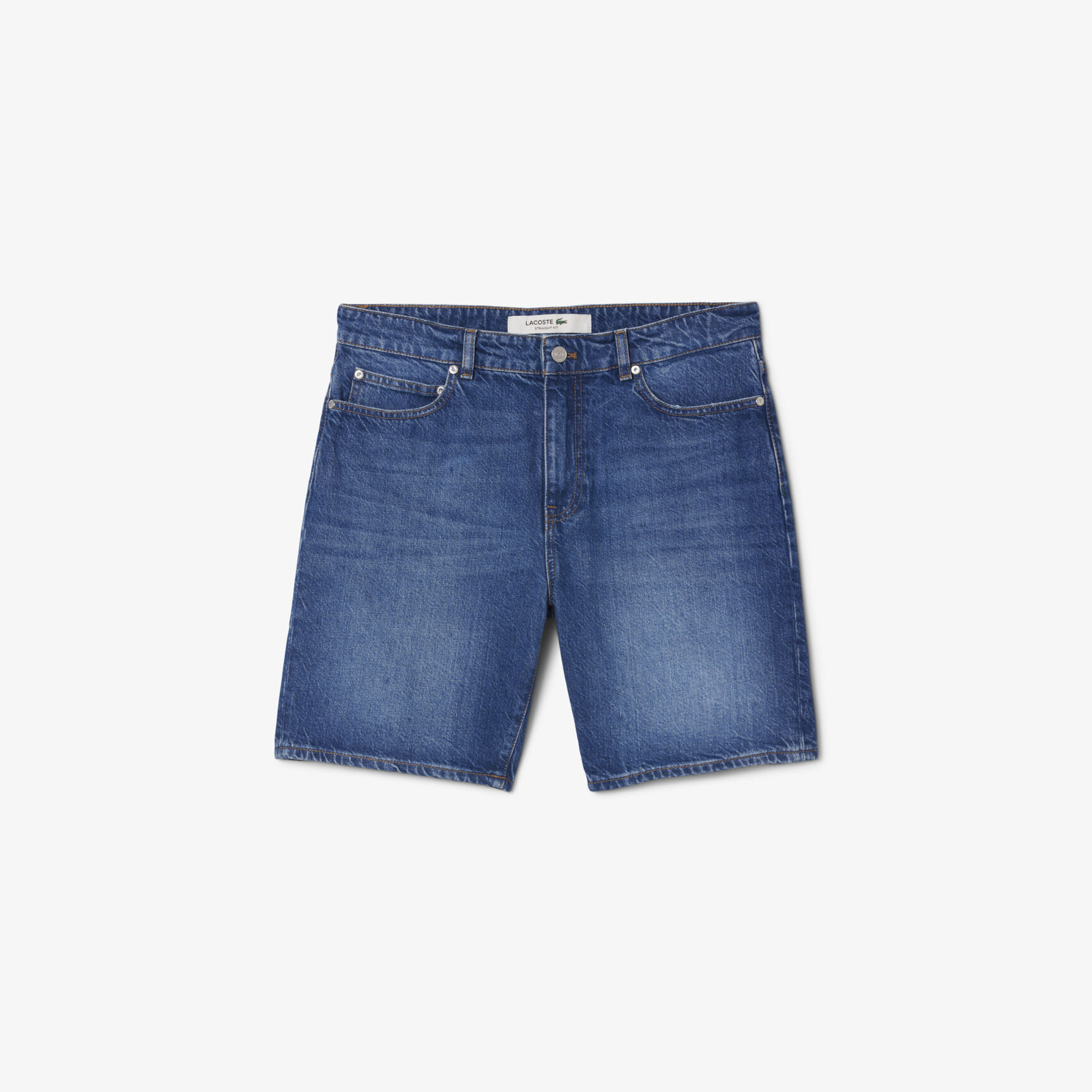 شورت برمودا جينز بقصّة مستقيمة Straight Fit Denim Bermuda Shorts - FH9932-00-MK9