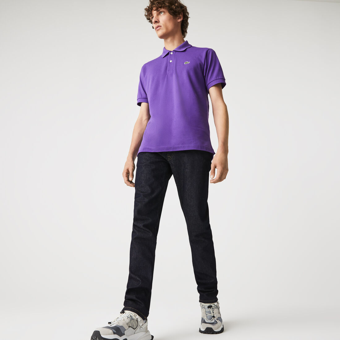 بنطال جينز بقصة ضيقة من الدنيم المرن مع 5 جيوب للرجال