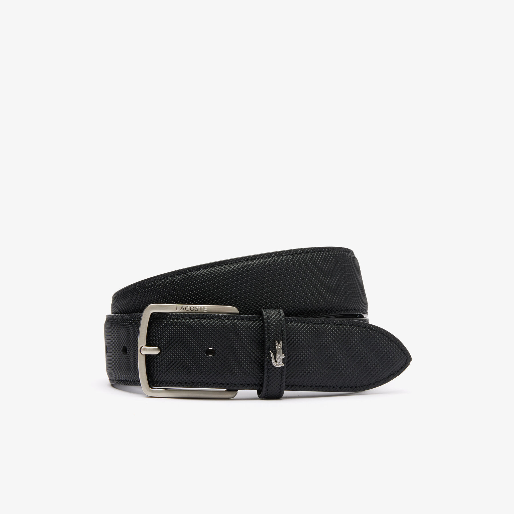 Men's Classic Pique Effect Canvas Belt lacoste men s classic pique effect canvas belt