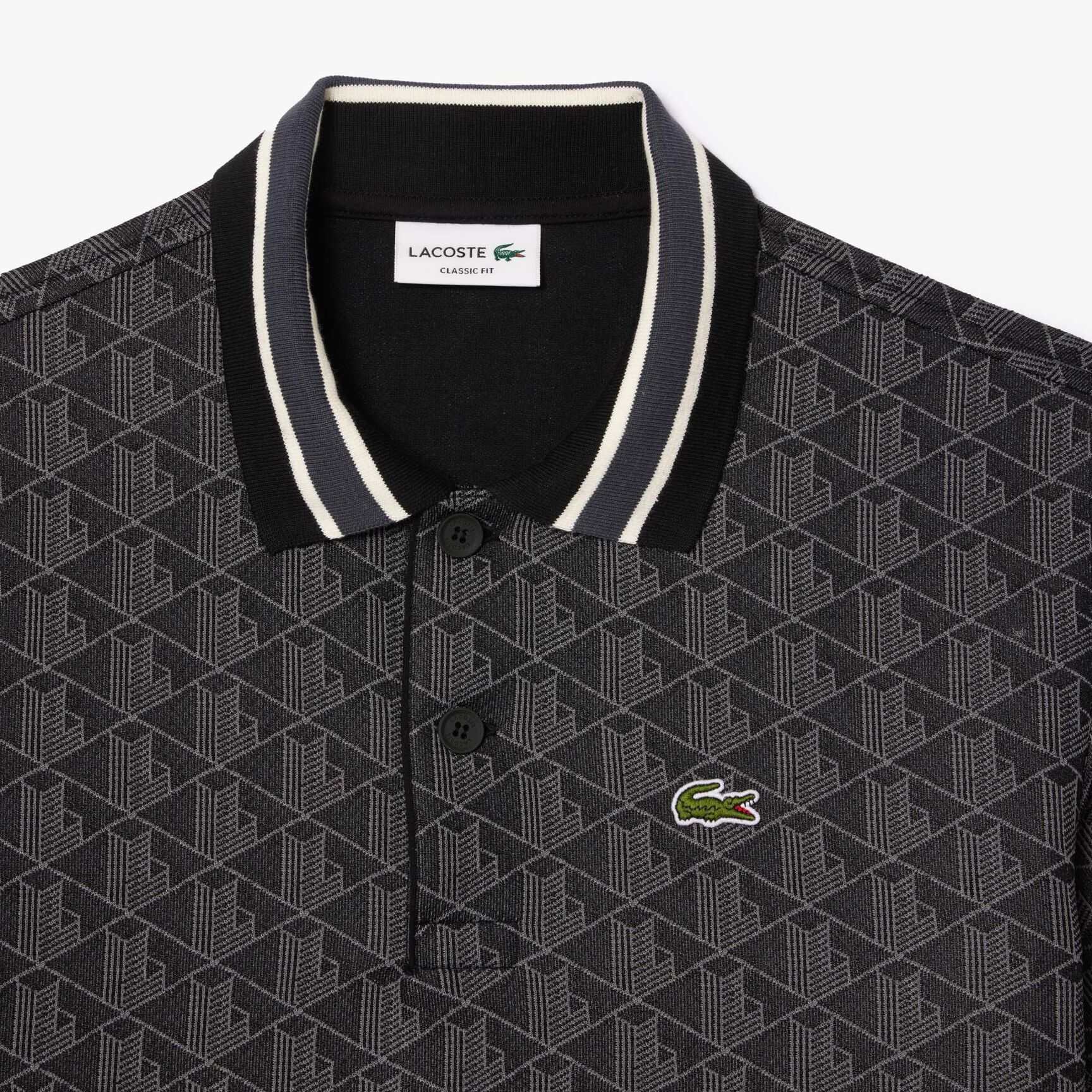 Classic Fit Monogram Jacquard Polo Shirt - DH1417-00-4PC
