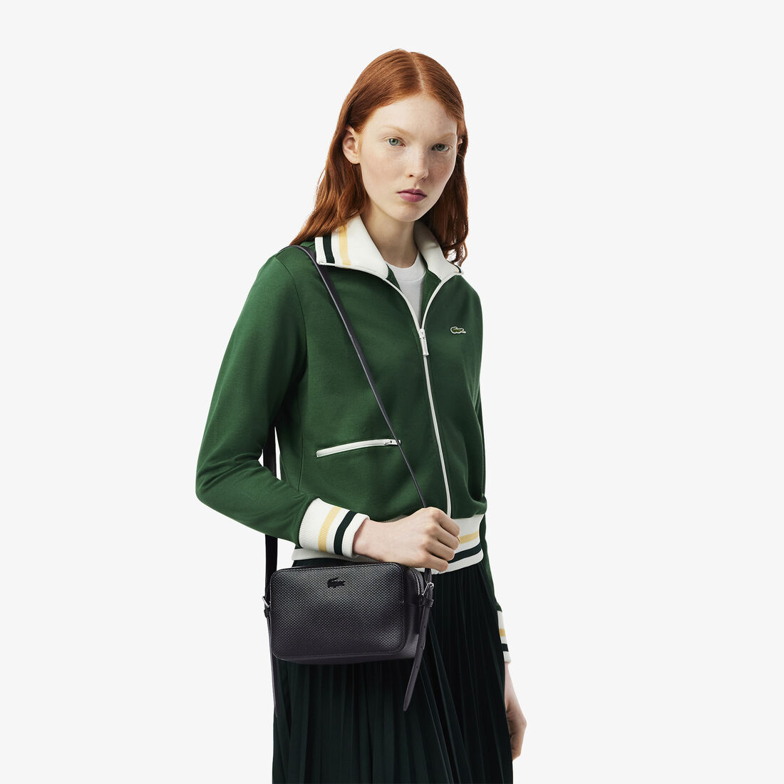 حقيبة كتف صغيرة جلد بيكيه للجنسين مجموعة Chantaco Unisex Chantaco Pique Leather Small Shoulder Bag - NF3879KL-000