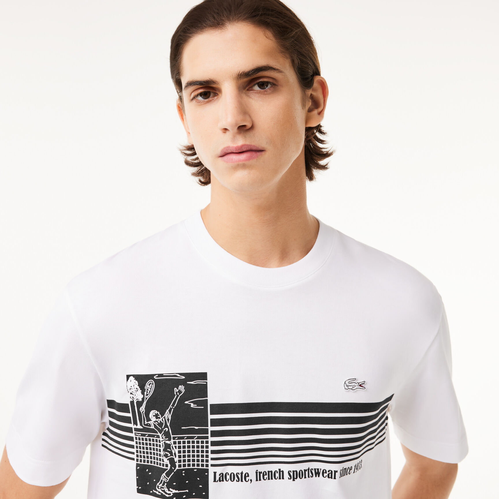 French Made Tennis Print Heavy T-shirt - TH9426-00-001