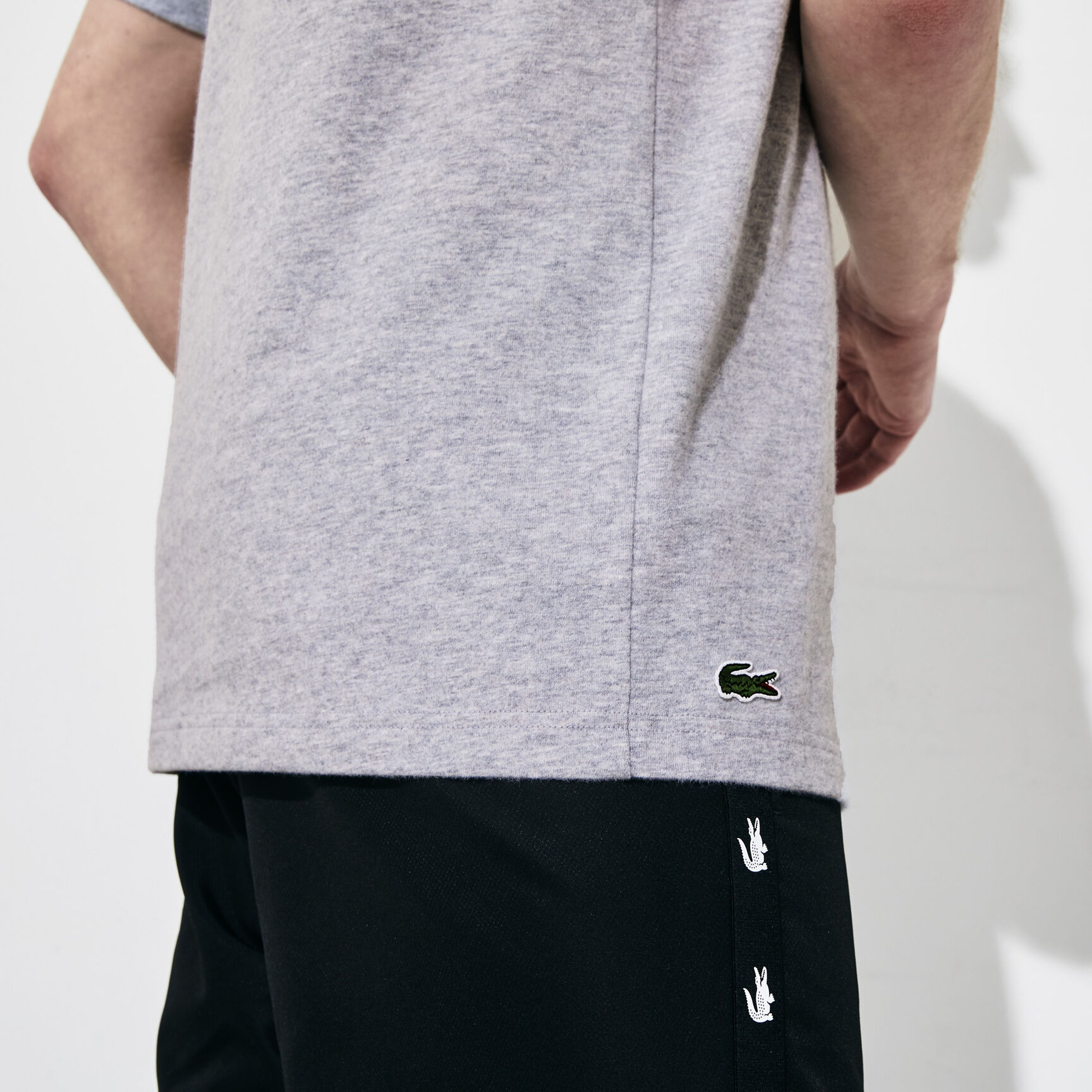 Men's Lacoste SPORT Reflective Crocodile Print Cotton T-shirt