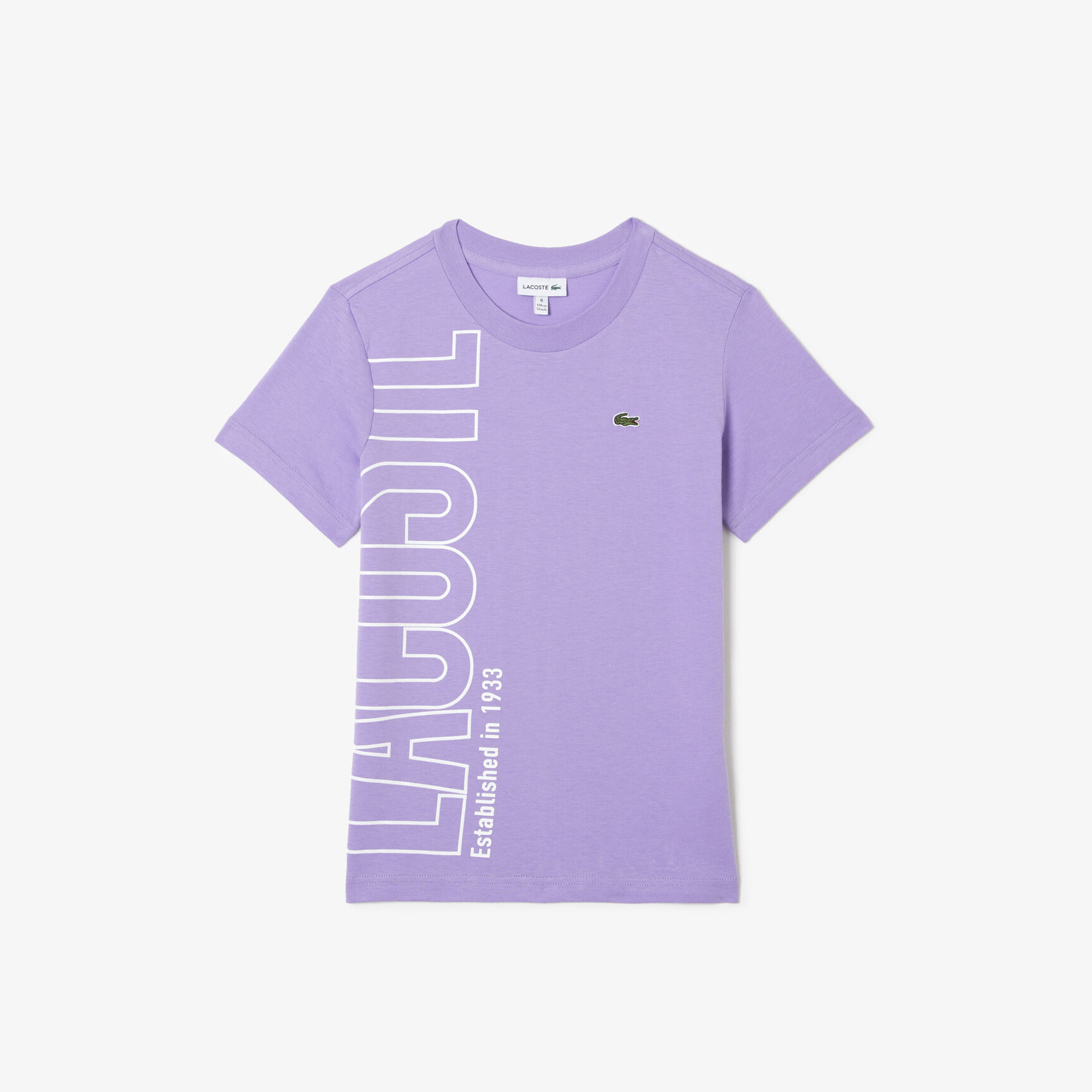 تيشيرت لاكوست قطن جيرسيه بطبعة كبيرة لشعار الماركة للأطفال تيشيرت لاكوست قطن جيرسيه بطبعة كبيرة لشعار الماركة للأطفال