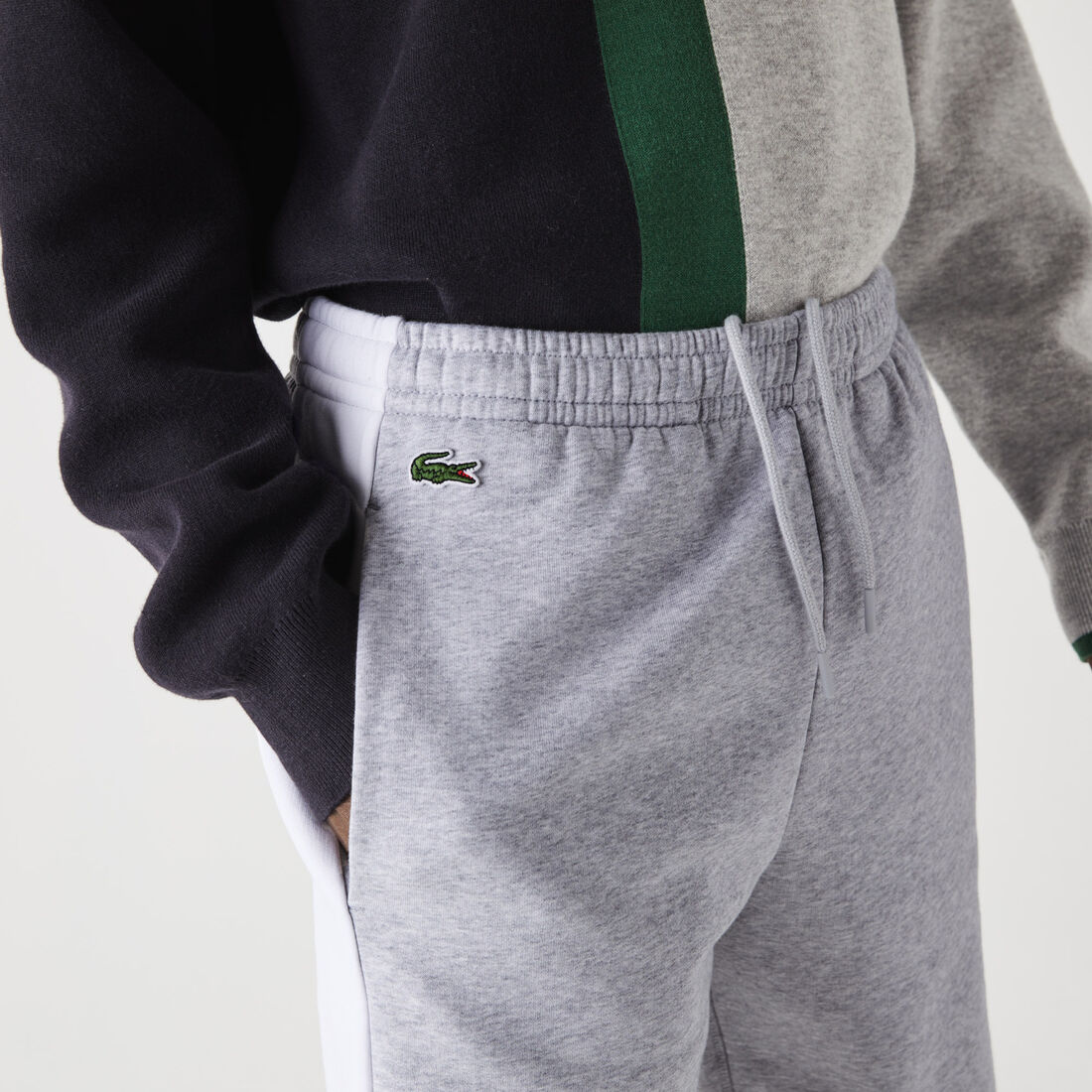 Men's Lacoste SPORT Contrast Band Fleece Shorts Men's Lacoste SPORT Contrast Band Fleece Shorts