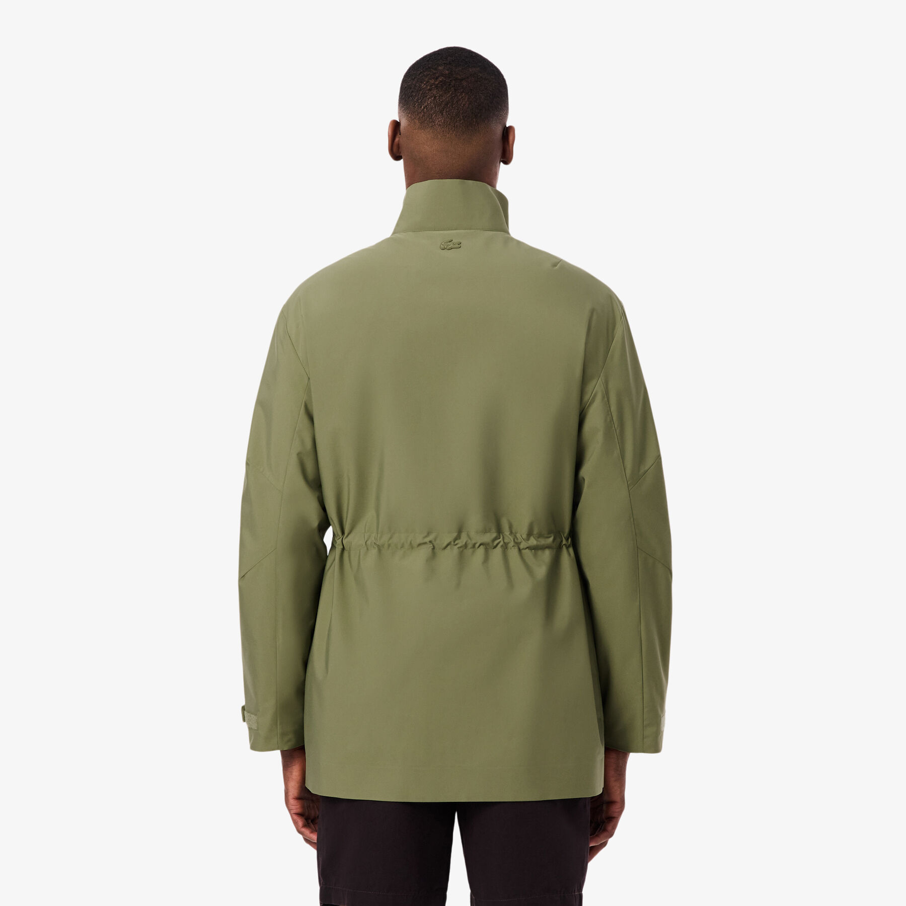 lacoste mid length water repellent windbreaker jacket