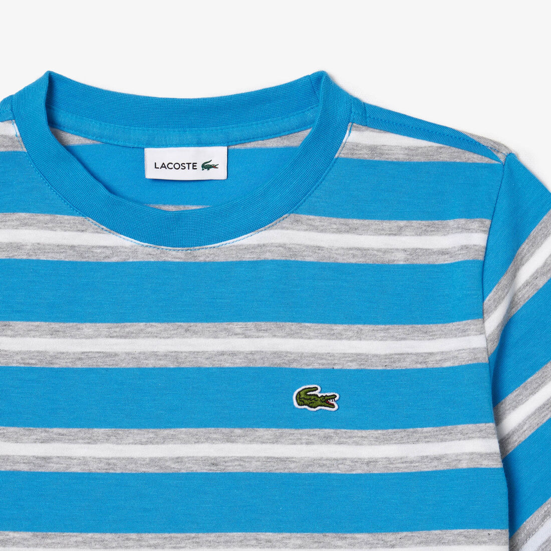 Kids' Lacoste Stripe Print Cotton Jersey T-shirt Kids' Lacoste Stripe Print Cotton Jersey T-shirt - TJ7122-00-IAI