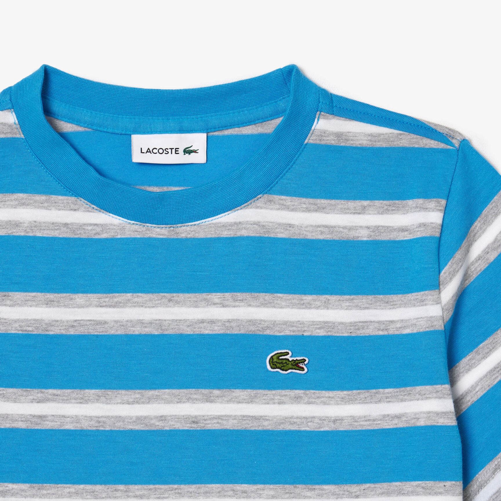 Kids' Lacoste Stripe Print Cotton Jersey T-shirt Kids' Lacoste Stripe Print Cotton Jersey T-shirt - TJ7122-00-IAI