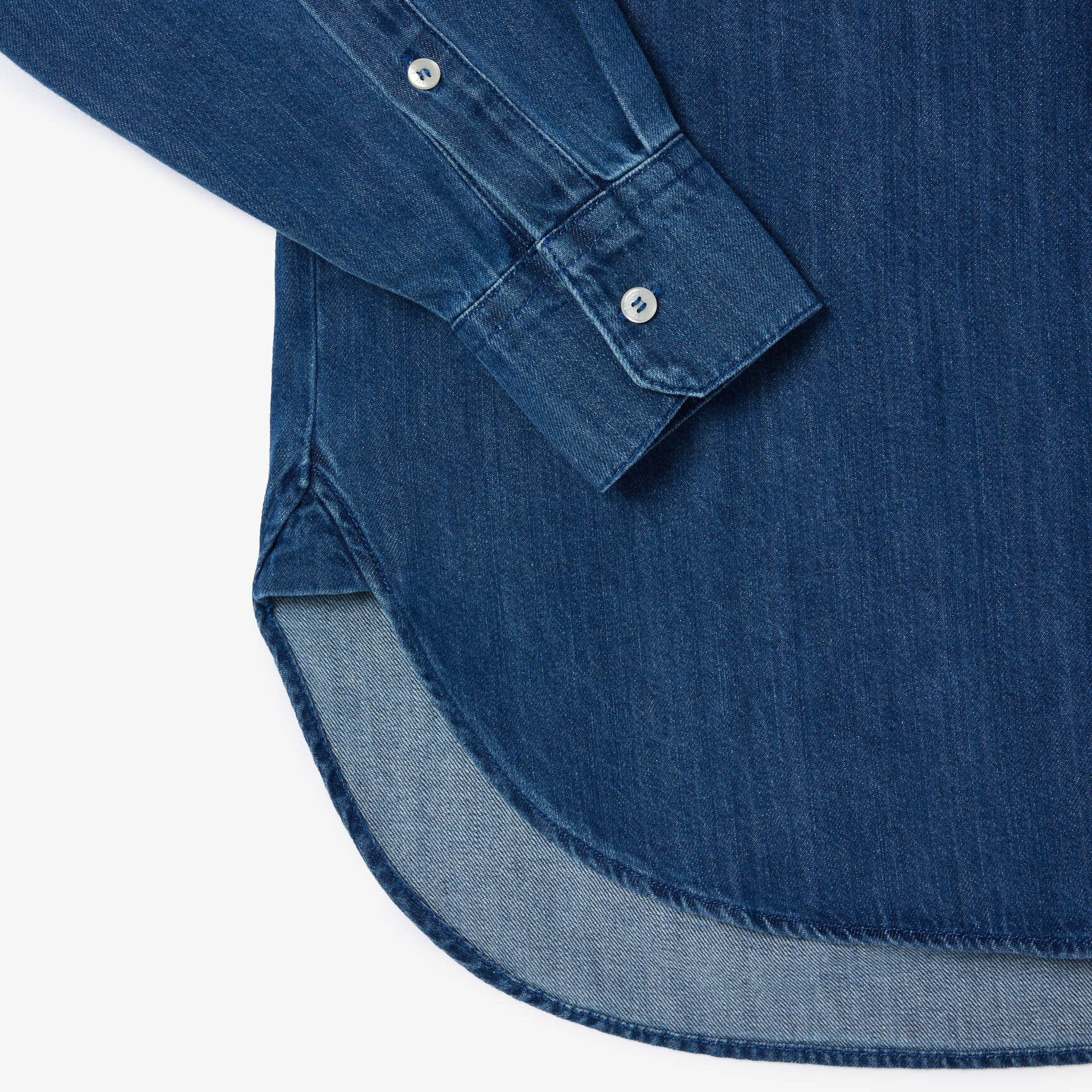 قميص جينز كبير الحجم Women's Lacoste Oversized Cotton Denim Shirt - CF0036-00-36L