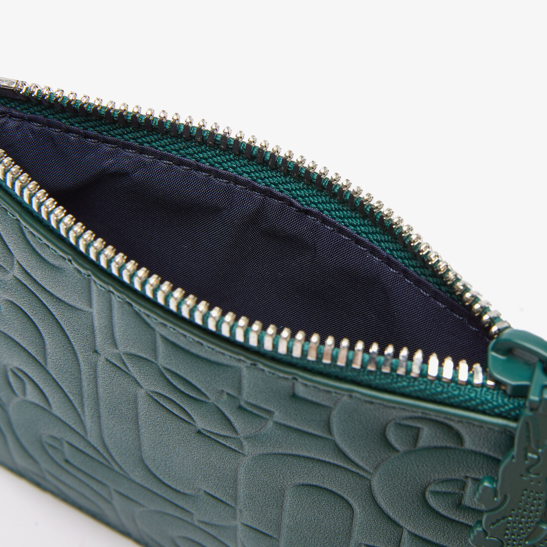 Women’s Lacoste Small Embossed Leather Zip Clutch Women’s Lacoste Small Embossed Leather Zip Clutch