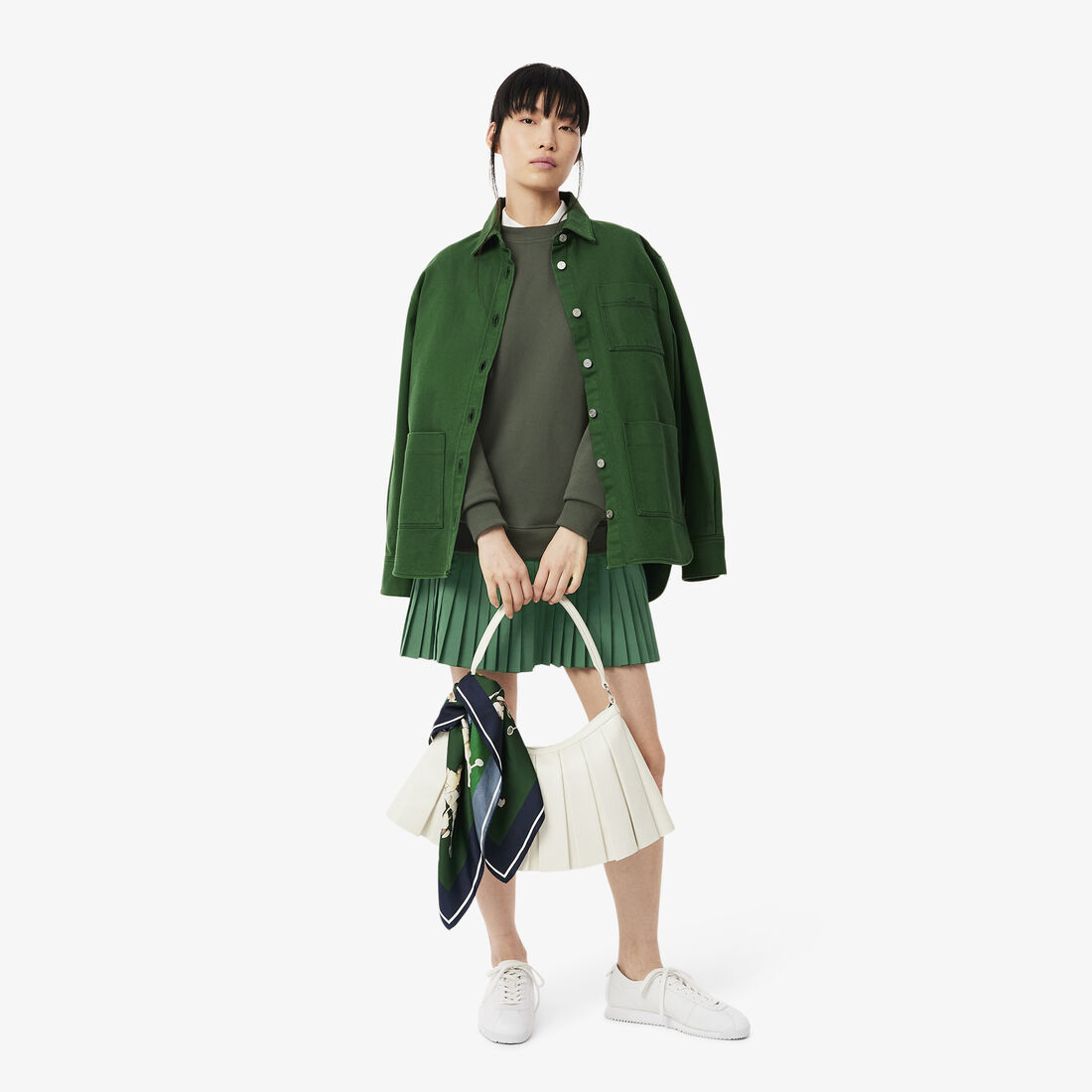 Blended Fabric Pleated Sweatshirt Dress Blended Fabric Pleated Sweatshirt Dress - EF9562-00-FRI