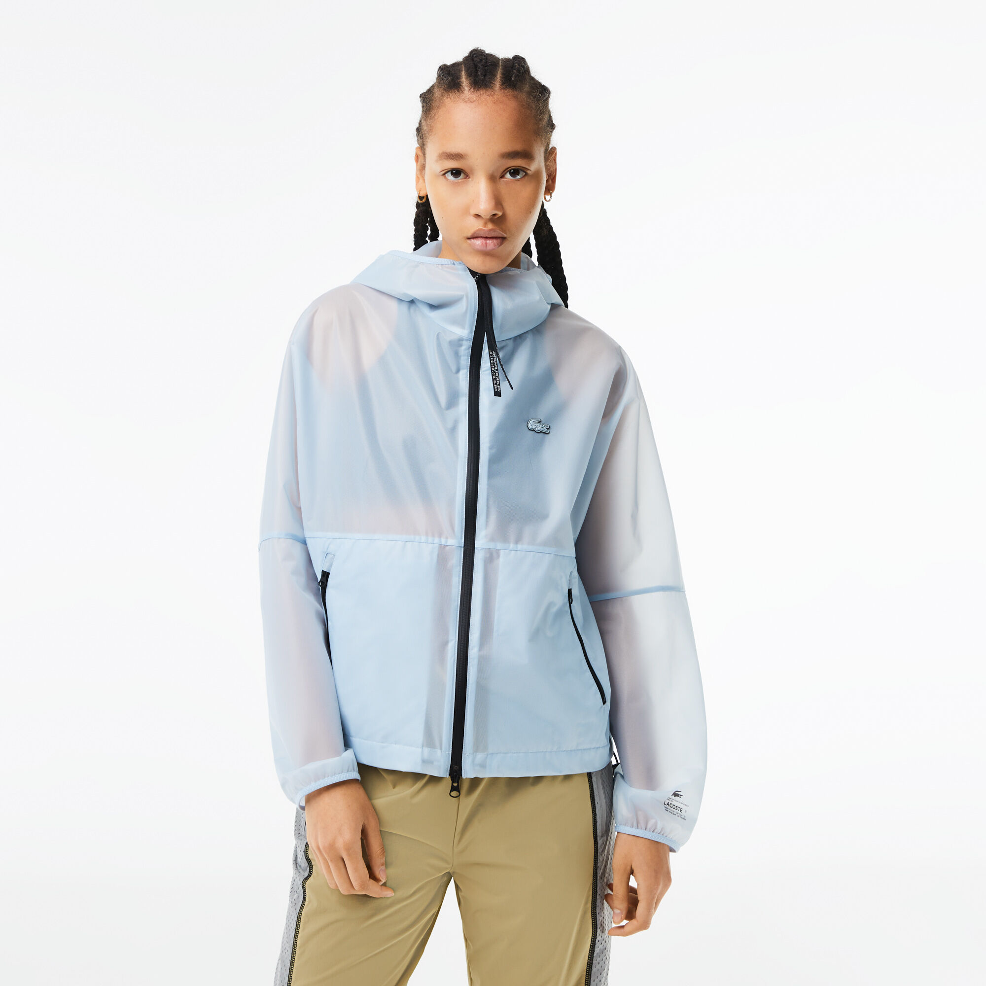 LACOSTE(ラコステ) コートTransparent Windbreaker Women's Lacoste Transparent Windbreaker, Blue | LACOSTE UAE