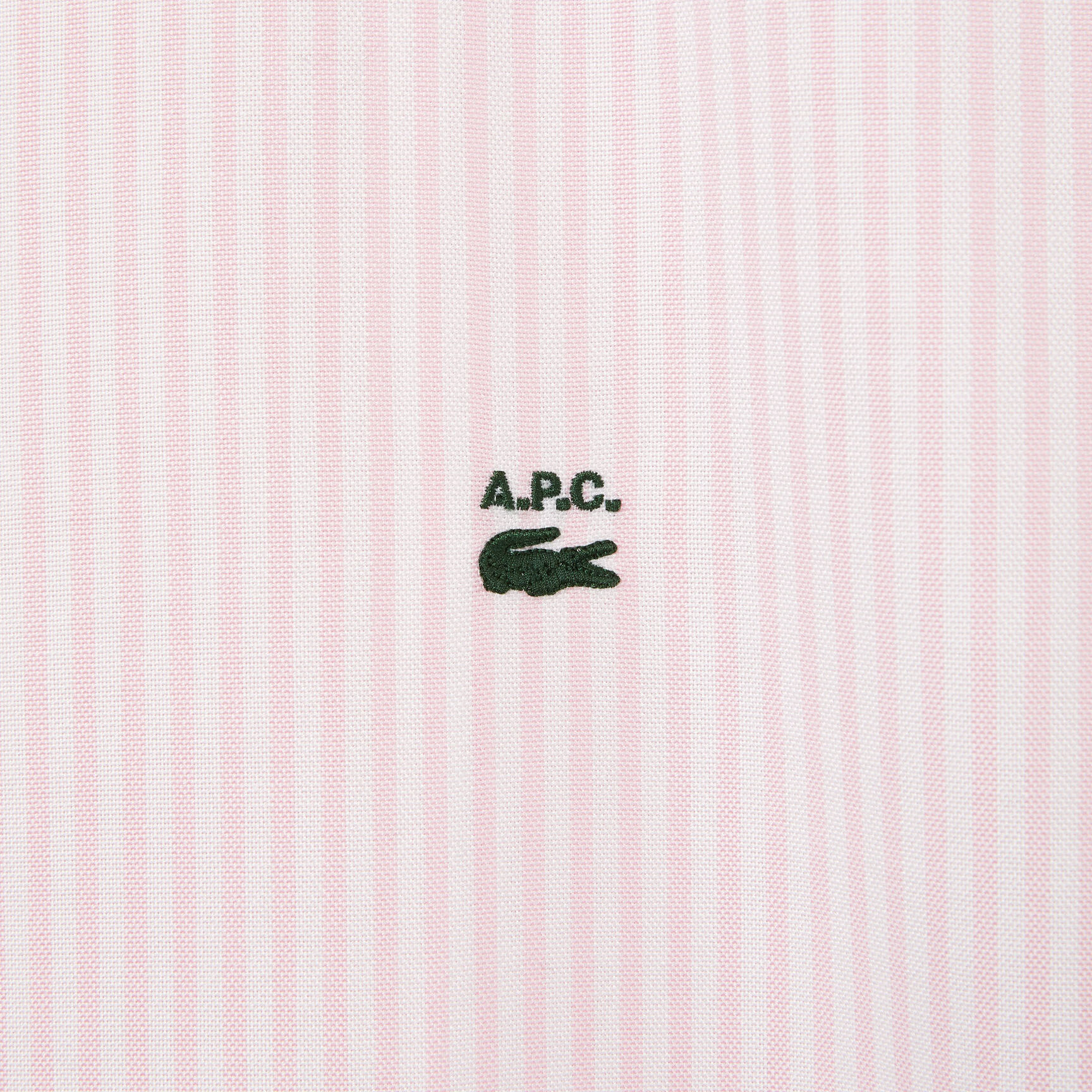 فستان بتصميم قميص قطن مخطط للنساء مجموعة Lacoste x A.P.C. فستان بتصميم قميص قطن مخطط للنساء مجموعة Lacoste x A.P.C.