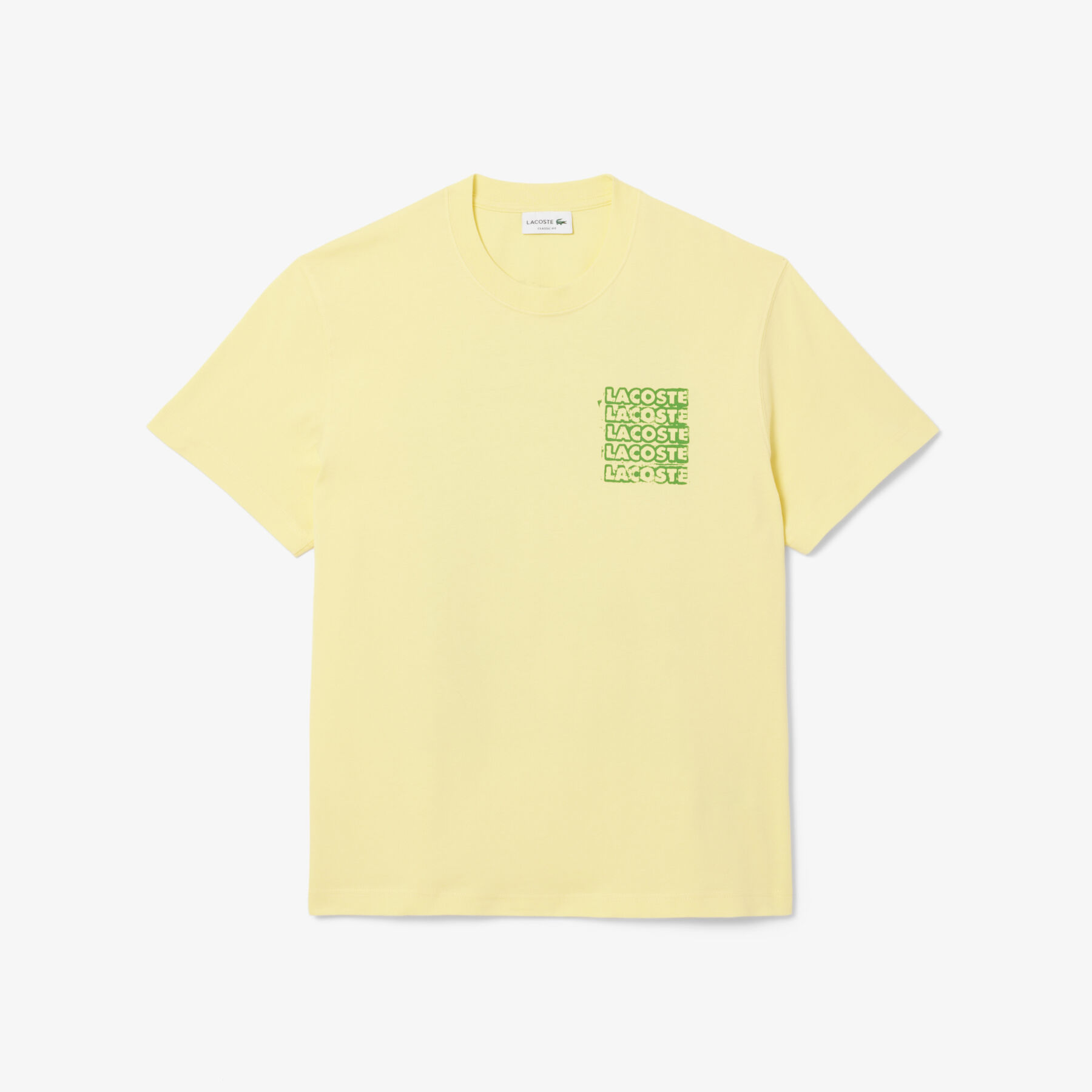 lacoste cotton jersey graphic t shirt