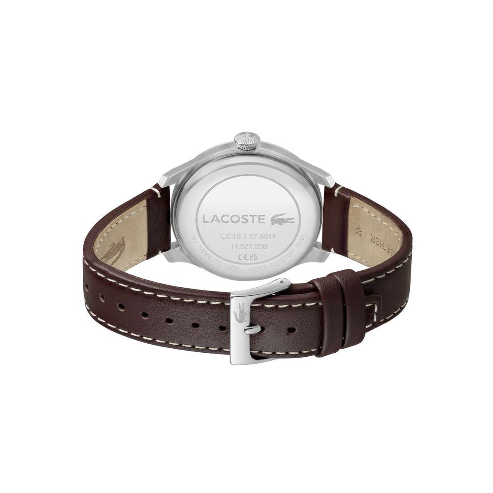 ساعة كوارتز جلدية للرجال بثلاثة عقارب Men Leather 3 Hand Quartz Watch - 2011398-BRW