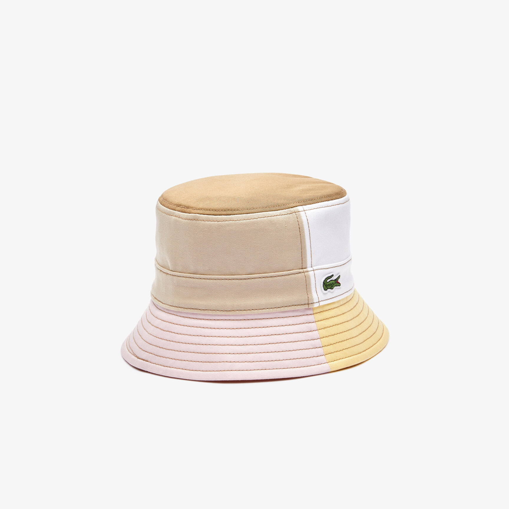 Women's Embroidered Crocodile Colour-block Canvas Bob Hat